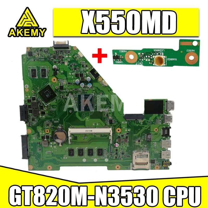 X550MD материнская плата GT820M-N3530 REV: 2 0 для For Asus X550M X552M Y582M ноутбука | Компьютеры и офис