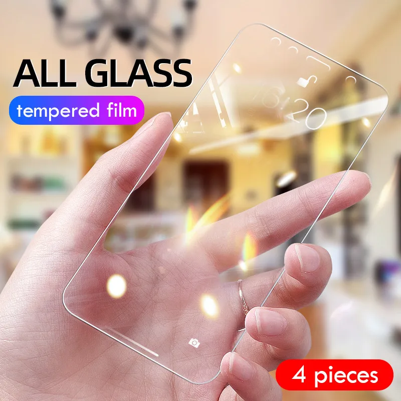 

4Pcs Protective Tempered Glass for Samsung Galaxy A5 A6 A7 A8 A9 2018 Screen Protector for Samsung J4 J6 Plus 2018 Cover Glass