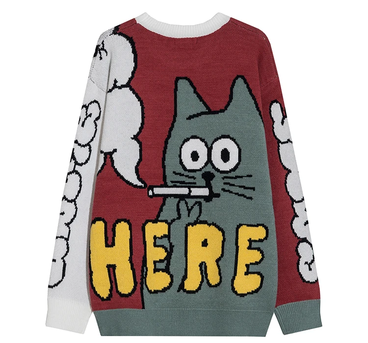 What better way to show off your love for all things cat than by rocking this cool Men Sweater Cartoon Funny Cat! lolithecat.com
