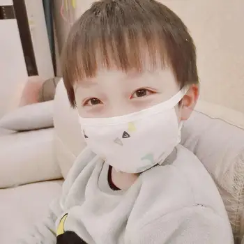 

1Pcs Kids Children Cotton Cartoon Dustproof Anti Haze Reusable Windproof Mouth Mask Prevent the spread of saliva protection mas