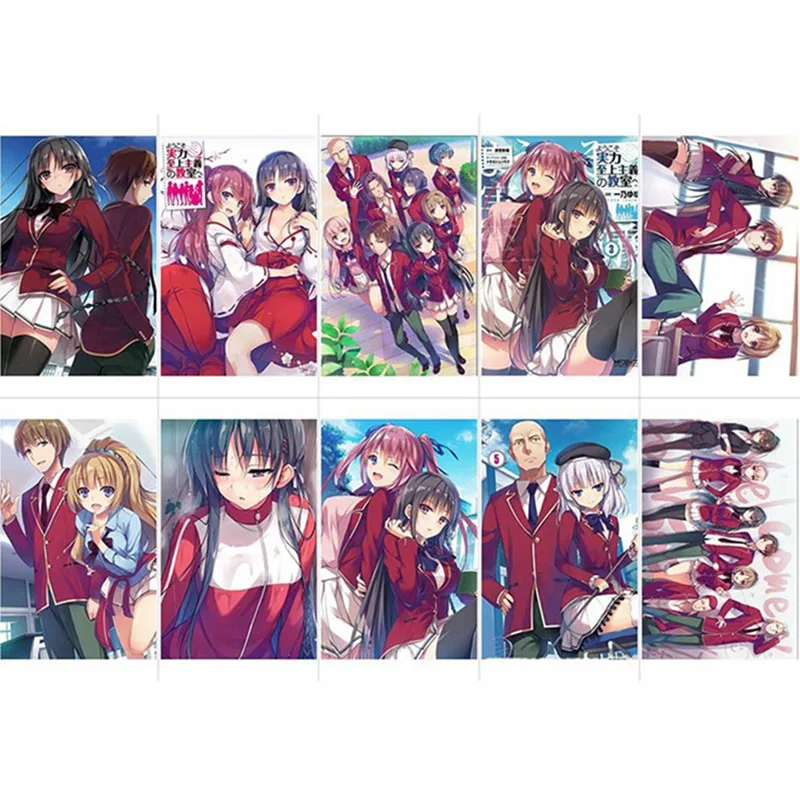 10 шт./партия Аниме класс элитных кристаллов StickersToys Kiyotaka игрушка наклейки на стену размер 86*54 мм