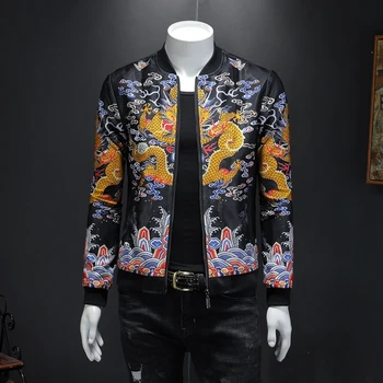

China dragon robe of new fund of 2019 autumn wind jacket men male qiantang 3029 - JK1913 - P95 false mould