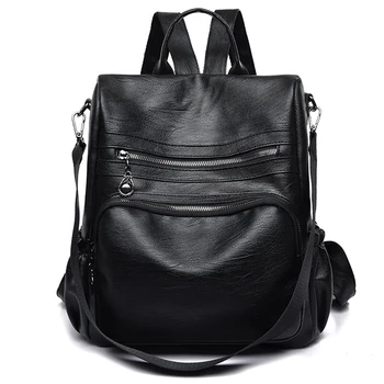 

MICKY KEN Men and women leisure travel backpack PU backpack 902