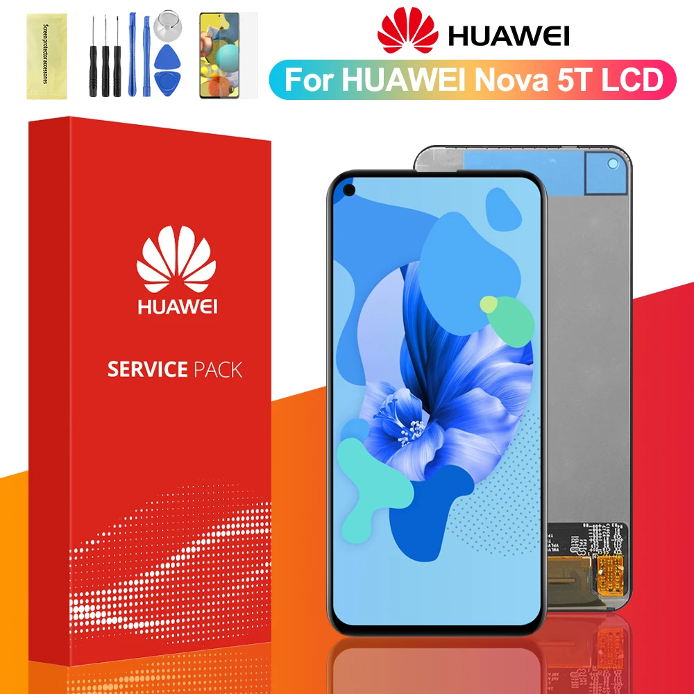 Оригинальный сенсорный ЖК-экран 6 26 дюйма для Huawei Nova 5T дигитайзер Замена с рамкой