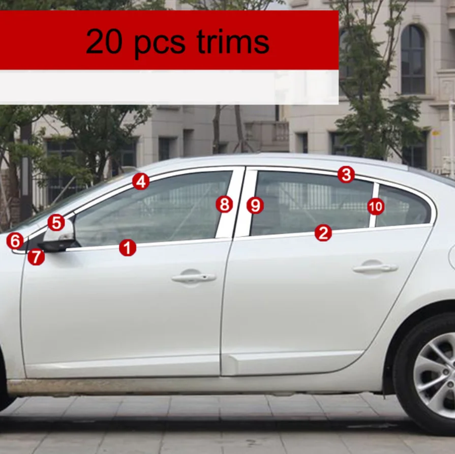 Нержавеющая сталь окна автомобиля планки для renault fluence 2010 2011 2012 2013 samsung SM3