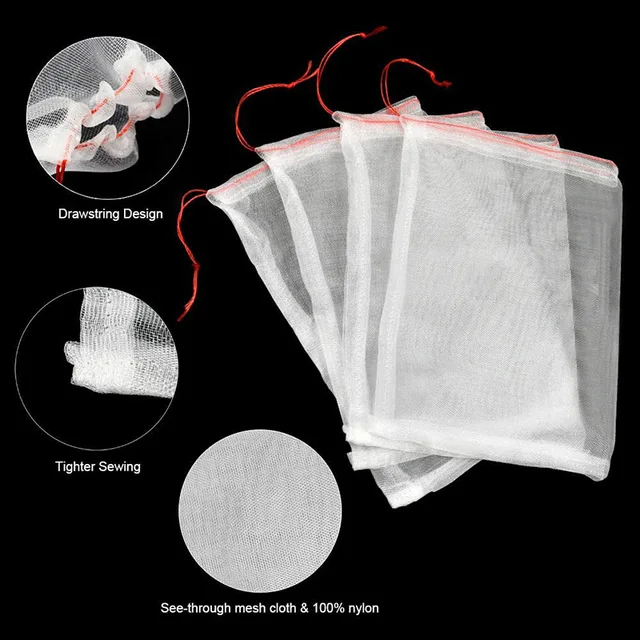 50Db Kerti Szerszám Hálózsákok Gyümölcskátló Burkolatok Táskák Gyümölcsvédő Zsák Nylon Szúnyoghálózat Táska - Image 4