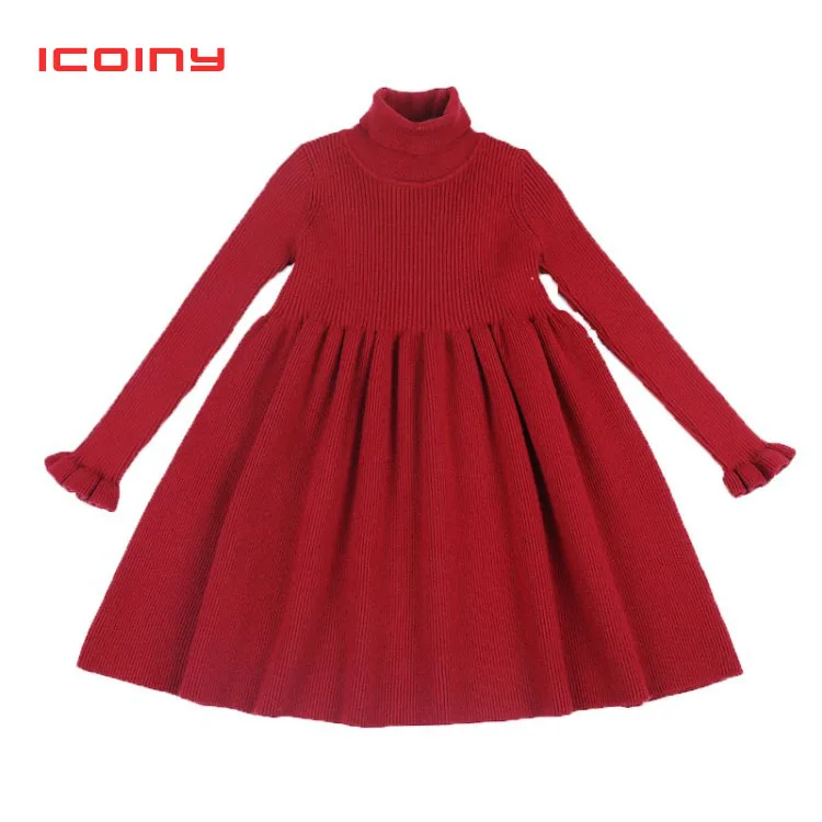 kids red sweater dress