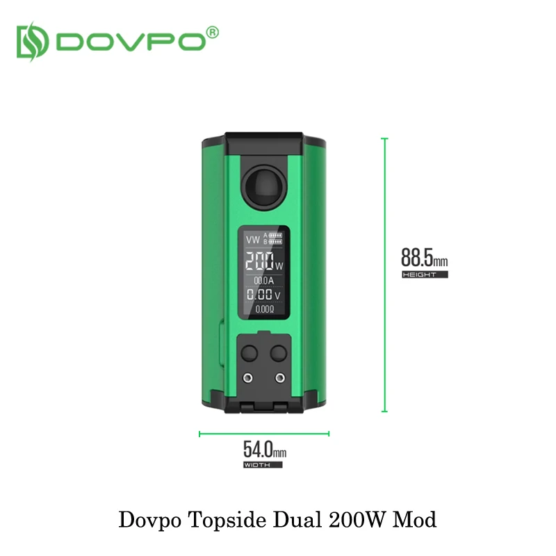 Электронная сигарета DOVPO Topside Dual 200 Вт вейп мод Top Fill TC Squonk 10 мл питание от двух