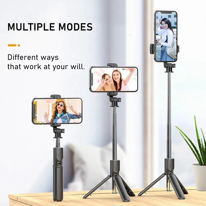 3 in 1 extendable tripod selfie stick with wireless bluetooth remote control selfie time shutter for iPhone Samsung phone Holder