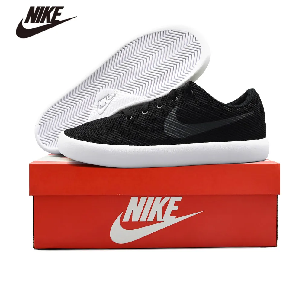 

Original Authentic Nike FINALE EVO ESSENTIALIST Cut-outs Men's Breathable Skateboarding Shoes Black With box 819810-001