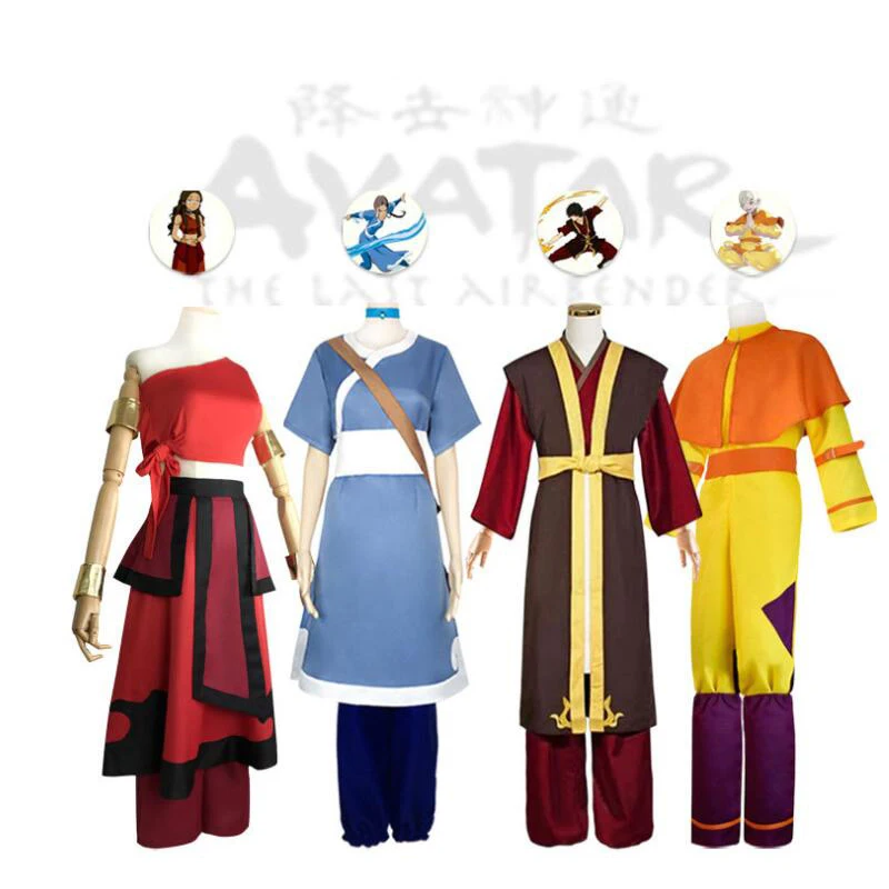 Костюм для косплея Аватара аниме Аанг Зуко Принца короля вечевечерние на