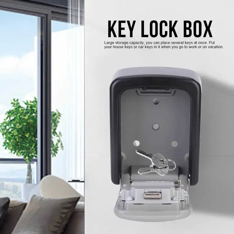 Key Storage Box 4 Digit Key Storage Security Lock Car-door Handle Big Capacity 