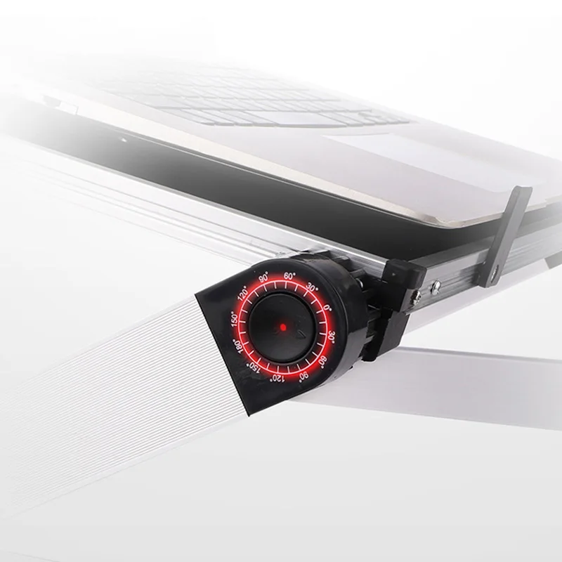 Aluminum Alloy Laptop Portable Foldable Adjustable Laptop Desk Computer Table Stand Tray Notebook Lap PC Folding Desk Table
