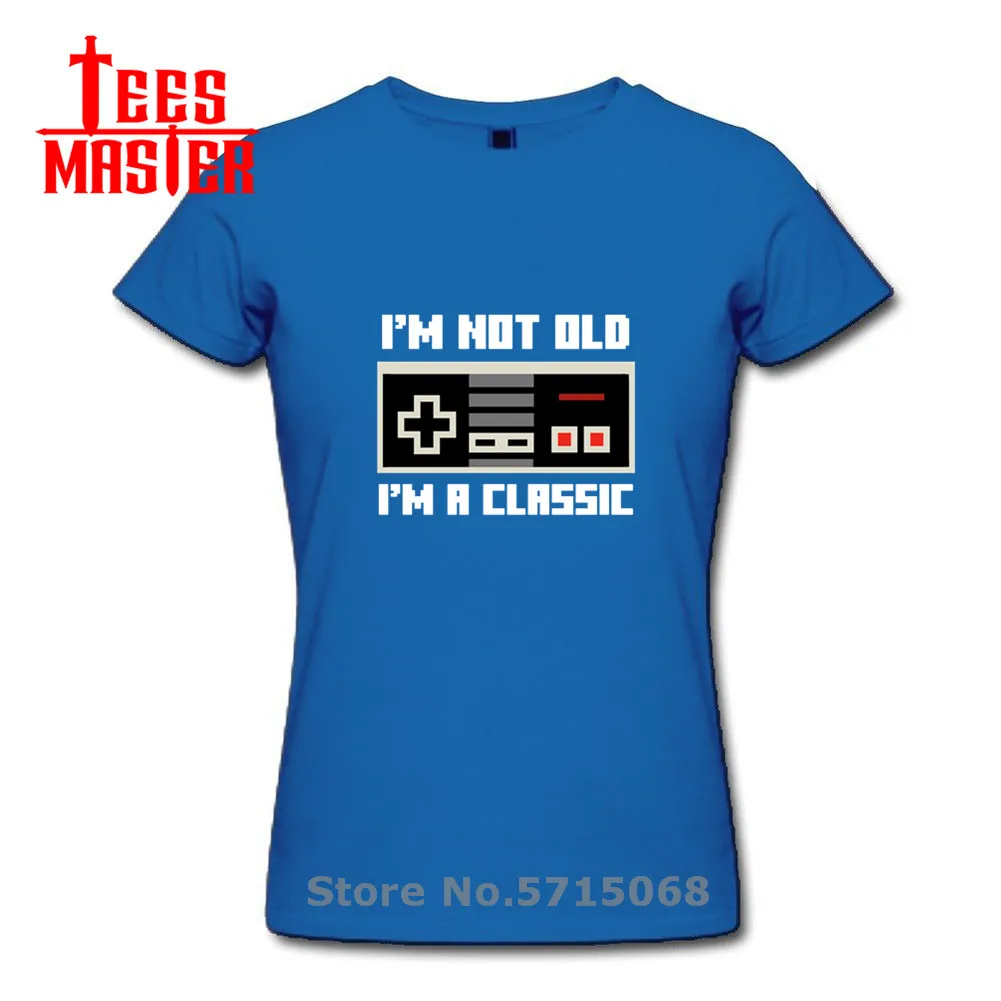 Женская футболка в стиле ретро для геймпада I'm classic I am not old gamer|Футболки| |