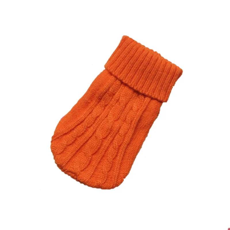 Orange Вязаная одежда для собак, зимний свитер для собак, Одежда для питомцев, одежда для маленьких собак, чихуахуа, щенка, пальто, наряды, свитер для кошек, pull chien - Цвет: Orange