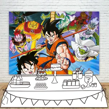 

Photography Background Vinyl 7x5ft Dragon Ball Z Happy Birthday Backdrop Personalized Name Baby Shower Banner Photo Background