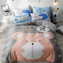 Комплект хлопковой кроватки из 3 предметов, постельное белье для принцессы с рисунком, комплект включает наволочку, простыню, пододеяльник без наполнителя