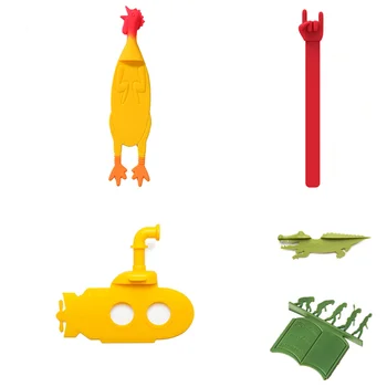 

Screaming Chicken Bookmark Cartoon Animals Submarine Silicone Office Supplies Student School Stationery Children Gift Bookmark