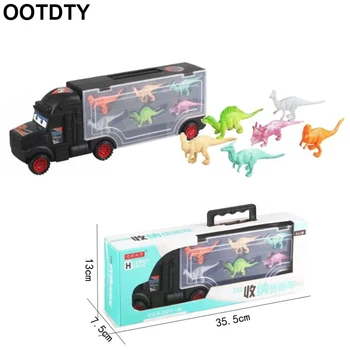

Dinosaur Truck, Transport Car Carrier Truck Toy with 6 Dinosaurs Toys Inside Gifts for Kids/Boys Toy for Ages 3, 4, 5, Years