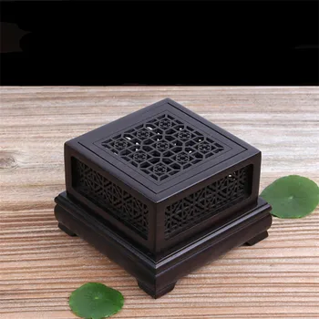 

Buddhist Wooden Incense Burner High Quality Censer Carving Coil Incense Burner Hollow Living Room Encensoir Home Decor EB5XX