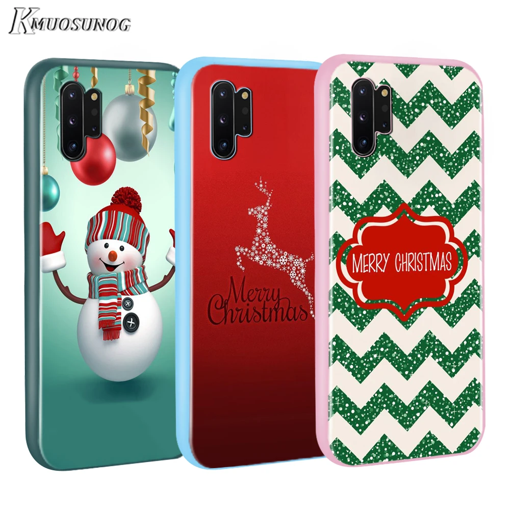 

Merry Christmas pattern Baseus Candy Color Cover for Samsung Galaxy Note 10 9 8 S11 S10 S9 S8 S7 Plus Edge Phone Case