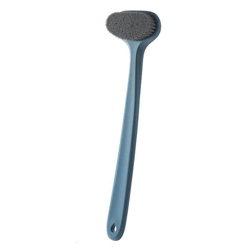 Navy blue Soft Shower Brush Long Handle Shower Brushes Strong Bath Shower Brush For Clean Skin Body Rubbing Feet Bathroom Products - Цвет: Navy blue