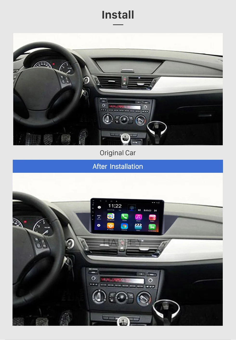 Harfey Android 8,1/9,0 для 2009-2013 BMW X1 E84 радио 10," HD 1024*600 Авторадио автомобиля gps navi Поддержка Wifi bluetooth