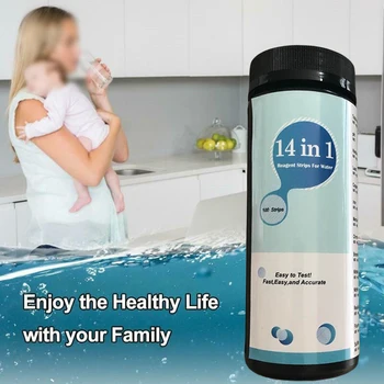 

50pcs 14In1 Swimming Pool SPA Test Strips Chlorine PH Water Hardness Tool