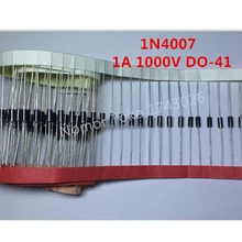 Высокое качество 100 шт. 1N4007 4007 1A 1000 В DO-41 Высокое качество Выпрямитель Диод Профессиональный терминал ic