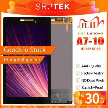 

SRJTEK 7" Screen For Lenovo Tab 2 A7-10 A7-10F A7-20 A7-20 LCD Display Matrix Screen Touch Digitizer Sensor Tablet PC Assembly