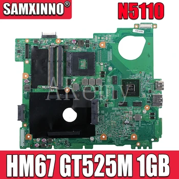

N5110 For DELL inspiron 15R N5510 CN-0J2WW8 0J2WW8 HM67 DDR3 GT525M 1 GB GPU original motherboard Teste original de 100%