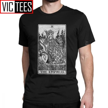

Vintage The Empress Tarot Card Major Arcana Fortune Telling Occult Tshirt Men Cotton T Shirt 2020 s