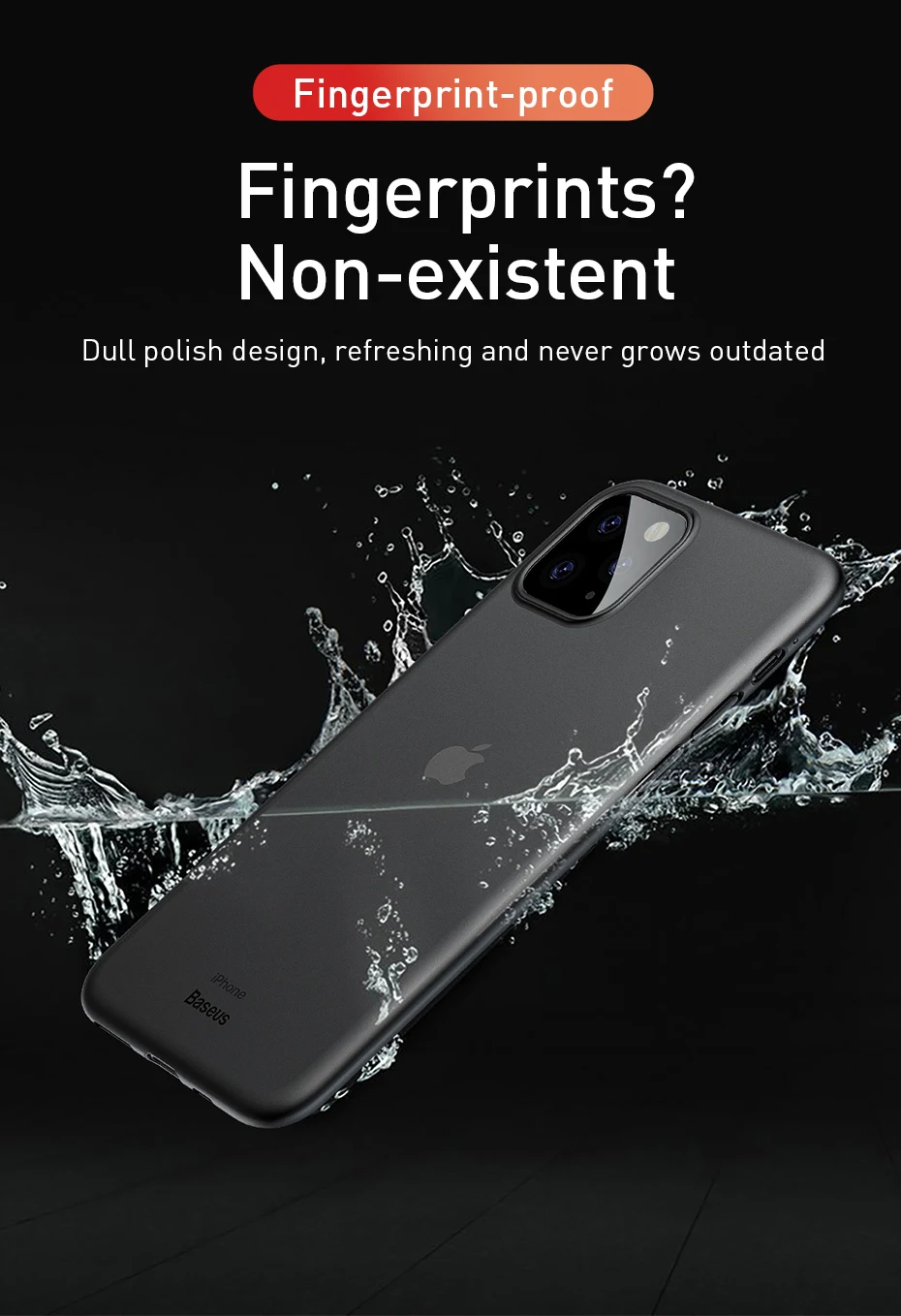 Baseus Роскошный чехол для iPhone 11 Pro Max 0,4 мм ультра тонкий PP Coque Fundas для iPhone X Xr Xs Max защитный чехол на заднюю панель