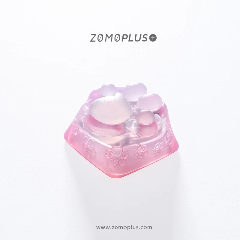 Zomo Plus Kawaii Bonito 3d Impresso Resina & Silicone Sakura Tiffany Kitty Pata Artesanal Keycap Teclado Mecânico Gato Pata Keycap - Imagem 5