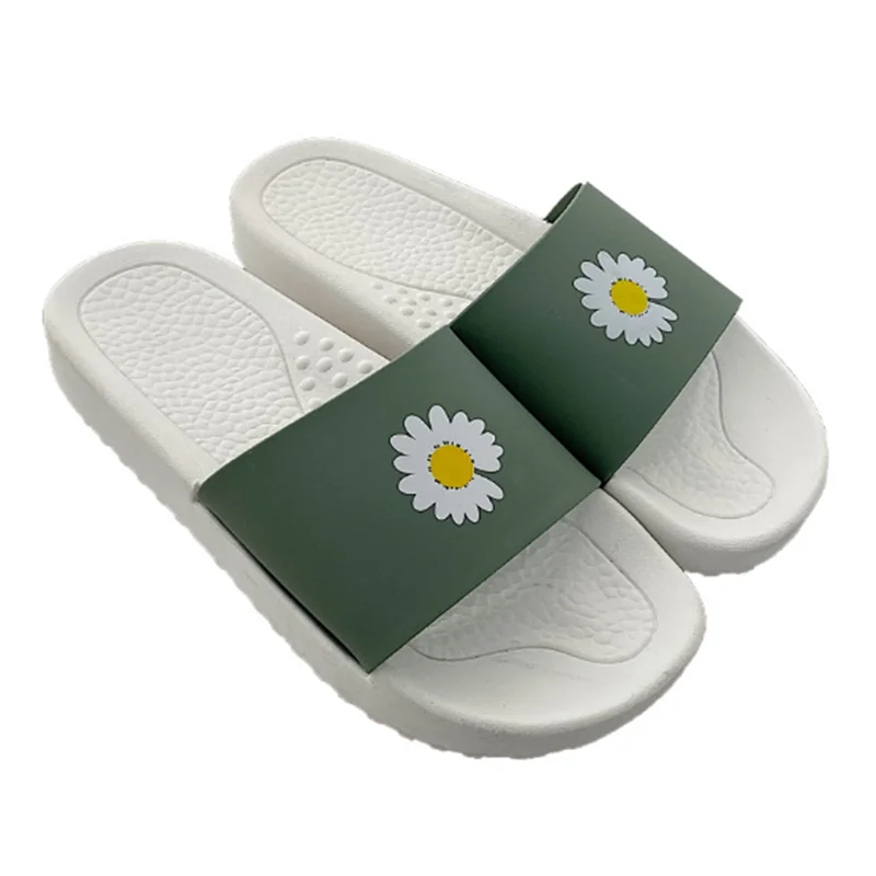 

Cute Flower Slides Summer Woman Slippers Bathroom Shoes Beach Sandals Fashion Pretty Slippers Outdoor Slides Lady Socofy Shoes