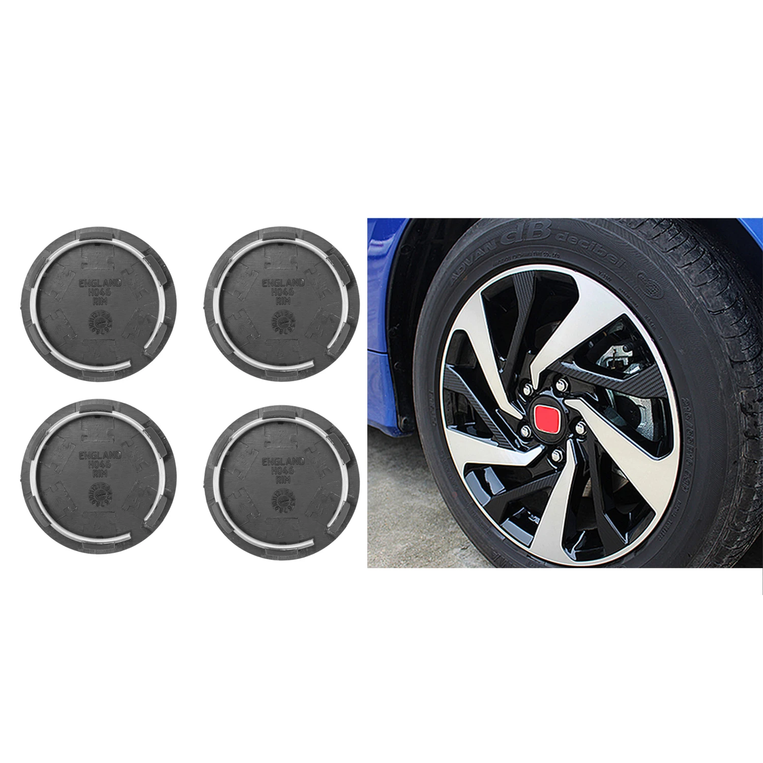 Plastic 50mm Car Trucks Vehicle Wheel Center Rim Hubs Covers Set Tyre No Badge Caps Covers Car Accessories 4Pcs/set wheel center caps wheel tire valve caps car wheel hub ring