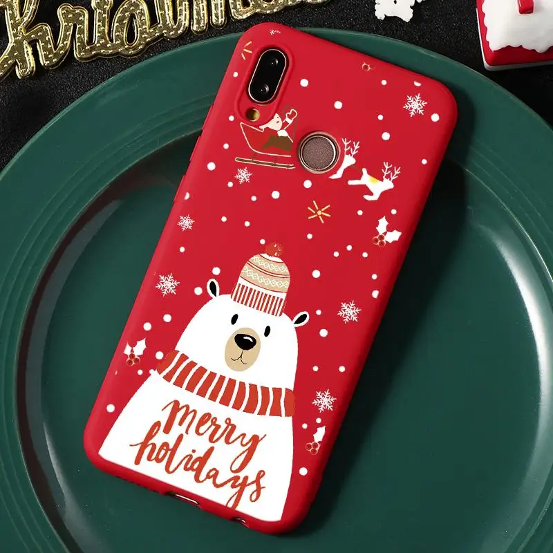 Счастливого Рождества для ТПУ huawei Коврики 30 Lite 10 20 P10 P30 P20 Lite Pro P Smart Y6 Y9 Honor 8X9 10 20 Lite животное чехол - Цвет: sd1bjx