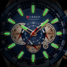 Curren 8363, мужские водонепроницаемые часы с хронографом, военные армейские мужские часы из нержавеющей стали, роскошные Брендовые мужские спортивные часы