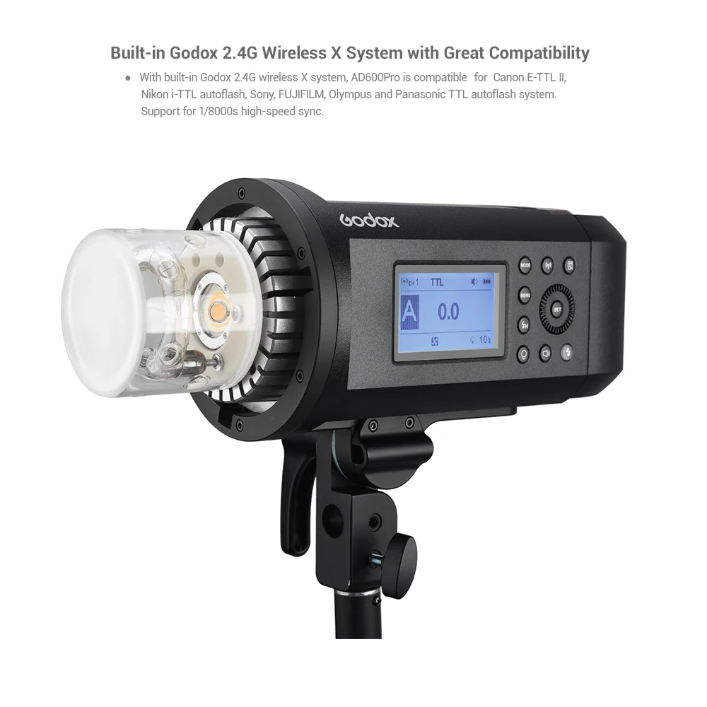 Godox AD600Pro стробоскоп 600Ws 2 4G беспроводной X TTL GN87 1/8000s Высокоскоростная