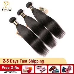 Yavida Straight Human Hair Bundles Brazilian Hair Bulk Bundles For Black Women Non-Remy Hair Vendors Wholesale 2-5 Fast Delivery