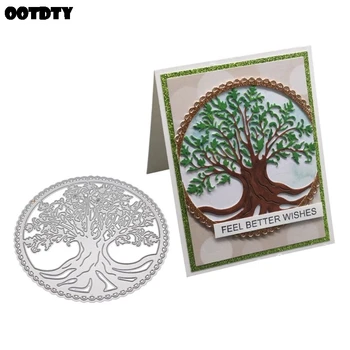 

Tree of Life Metal Cutting Dies Stencil Scrapbooking DIY Album Stamp Paper Card Embossing Crafts Decor New for 2020