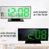 Digital Alarm Clock LED Mirror Electronic Alarm Clocks Large LCD Display Digital Table Clock with Calendar Temperature 3
