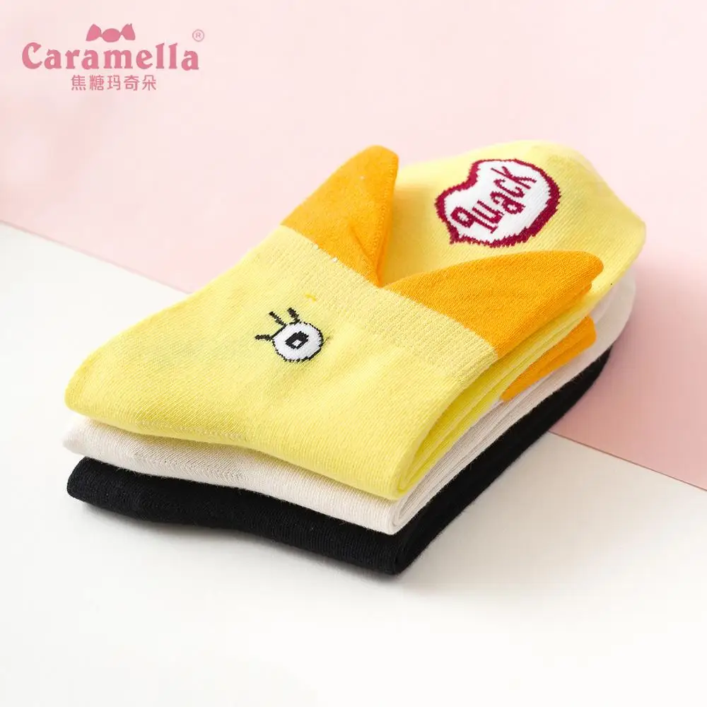Женские кавайные носки Caramella уличные короткие с мультяшным рисунком для девочек