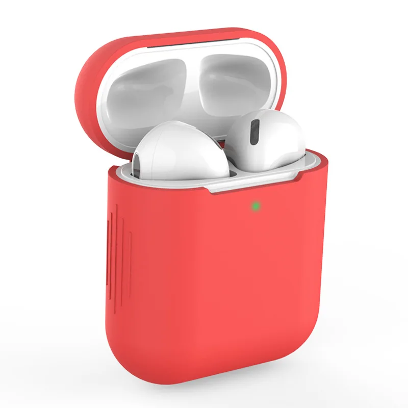 IKSNAIL чехол для наушников Apple AirPods1 2 силиконовый чехол беспроводные Bluetooth наушники Air Pods Чехол защитный для AirPod чехол - Цвет: Белый