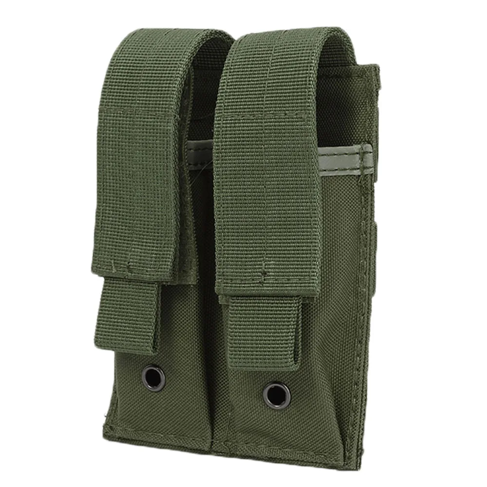 Green Тактический Molle Чехол 600D военный патронташ подсумок двойной карманный фонарик кобура аксессуар сумка для жилет ремень - Цвет: Green