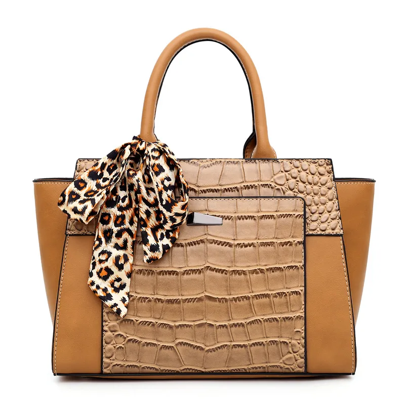 

Fashion Scarf Ladies Bags Classic Crocodile Pattern Luxury Handbags Women Bags Designer Large Capacity Crossbody Bags For Women