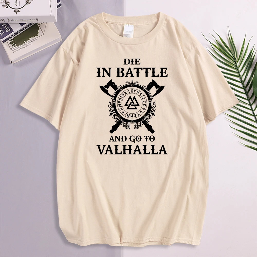 Мужские футболки для ТВ-шоу Die In Battle And Go To Valhalla лидер продаж 2021 летняя мужская
