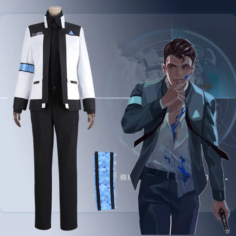 Game Detroit Human Connor Cosplay Costume Rk900 Suit Uniform Cosplay Men Aliexpress