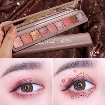 

XUXU 9 Color Matte Eyeshadow Palette Sparkling Eye Shadow Makeup Pallete Pressed Glitter Maquillajes Para Mujer Duochrome