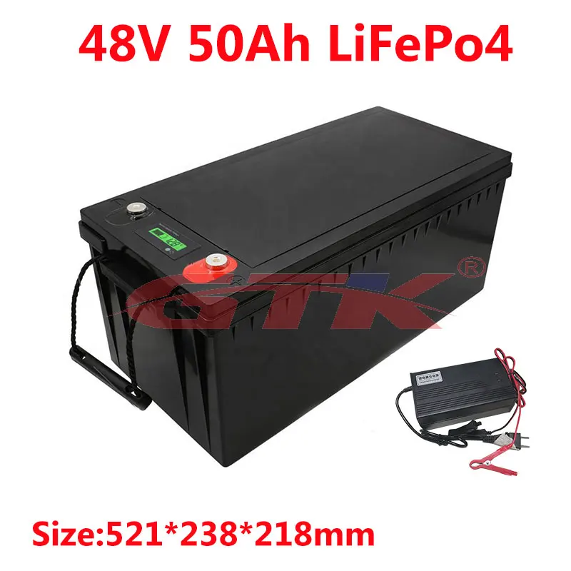 48V 50Ah LiFepo4 lithium battery for RV Golf cart Forklift Caravan boat electric outboard motor + 5A charger | Электроника